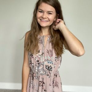 Paisley high-low dress